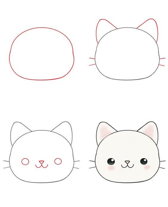 Dibujos de Cabeza de gato