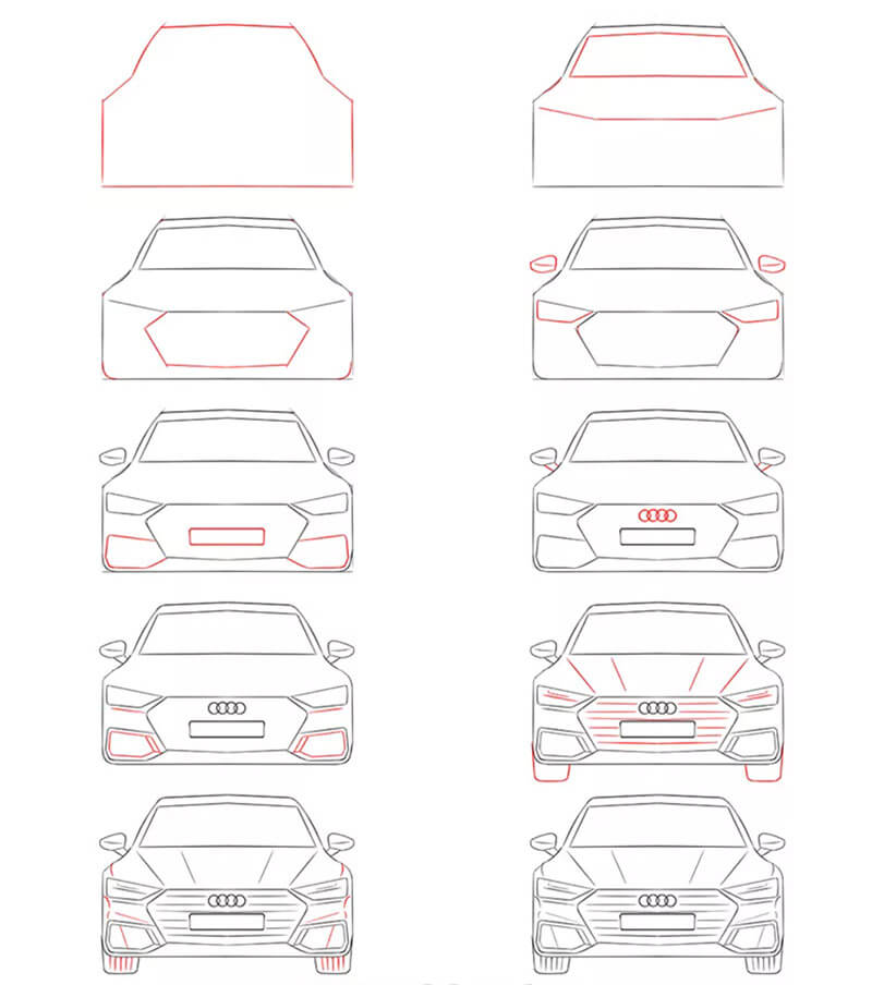 Dibujos de Coche de la marca Audi