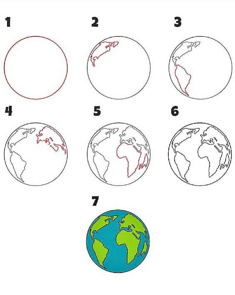 Dibujos de La Tierra - Idea 12