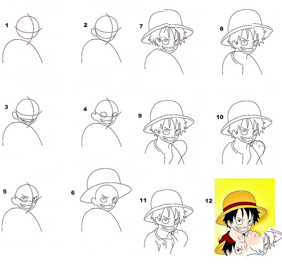 Dibujos de Luffy - Idea 3