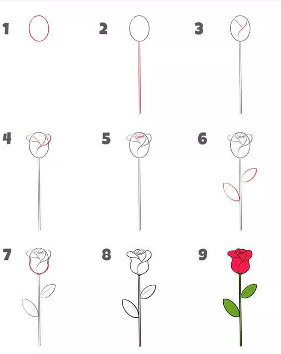 Dibujos de Una rosa - Idea 12