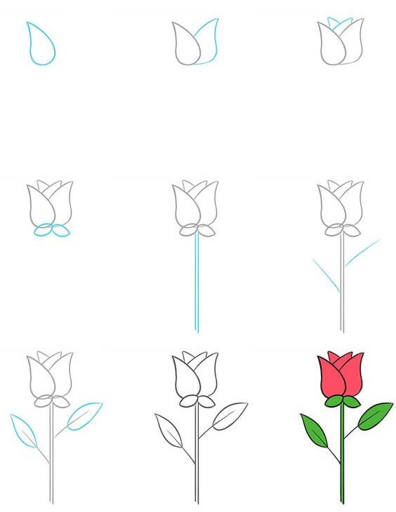 Dibujos de Una rosa - Idea 15