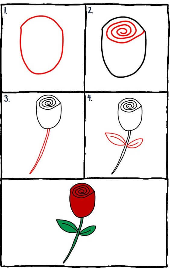 Dibujos de Una rosa - Idea 16