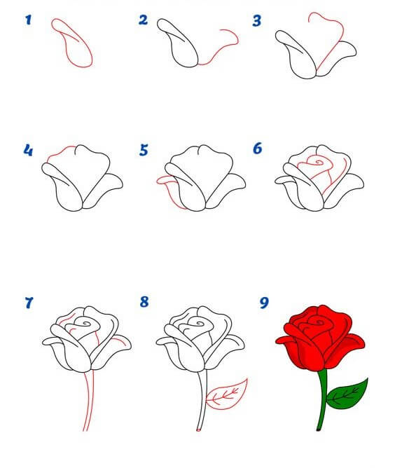 Dibujos de Una rosa - Idea 20