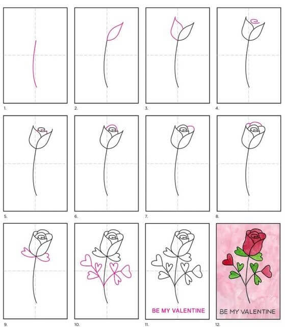 Dibujos de Una rosa - Idea 24