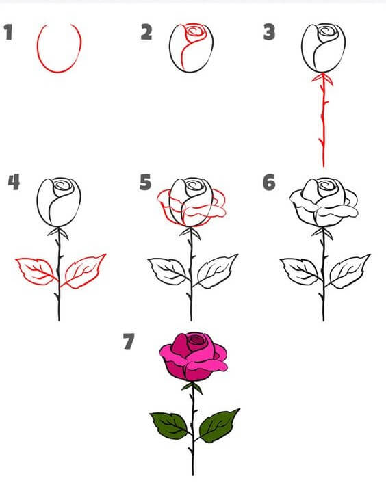 Dibujos de Una rosa - Idea 25