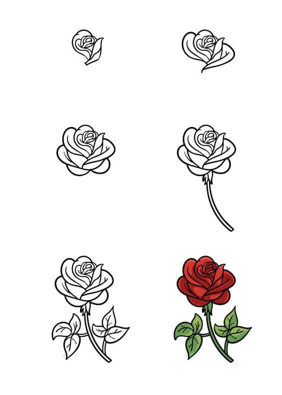 Dibujos de Una rosa - Idea 30