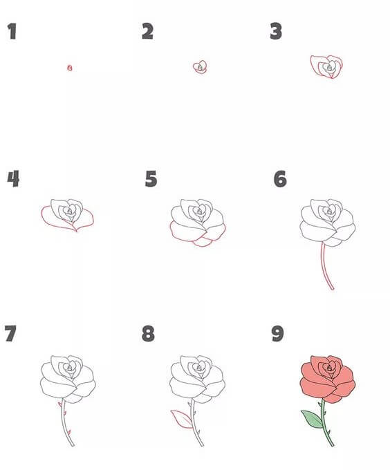 Dibujos de Una rosa - Idea 35