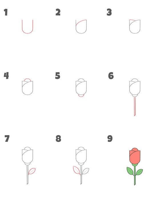 Dibujos de Una rosa - Idea 37