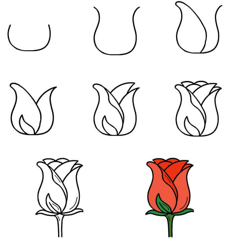 Dibujos de Una rosa - Idea 39