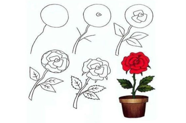 Dibujos de Una rosa - Idea 4