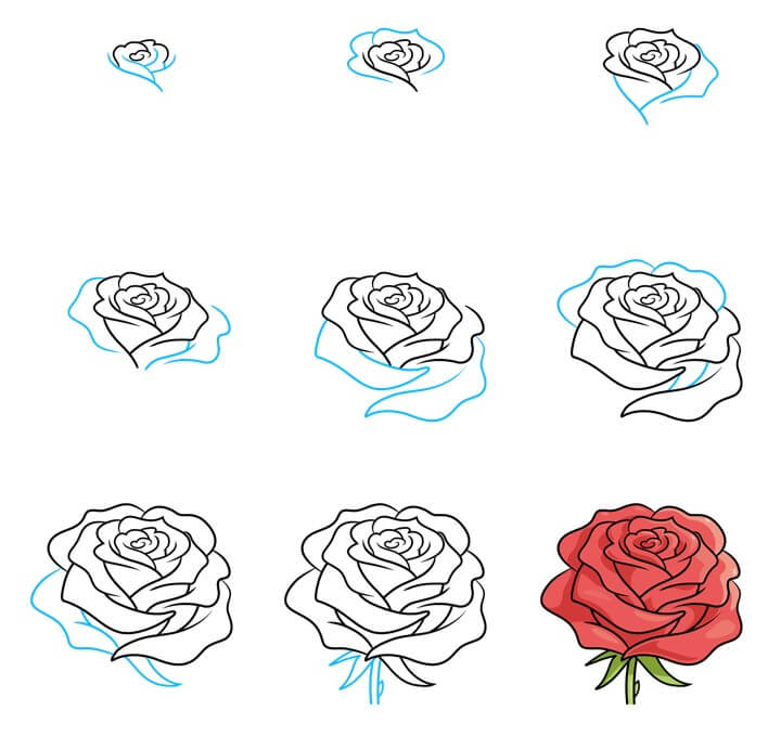 Dibujos de Una rosa - Idea 44