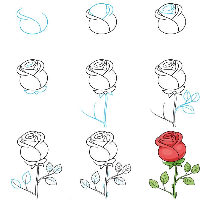 Dibujos de Una rosa - Idea 45