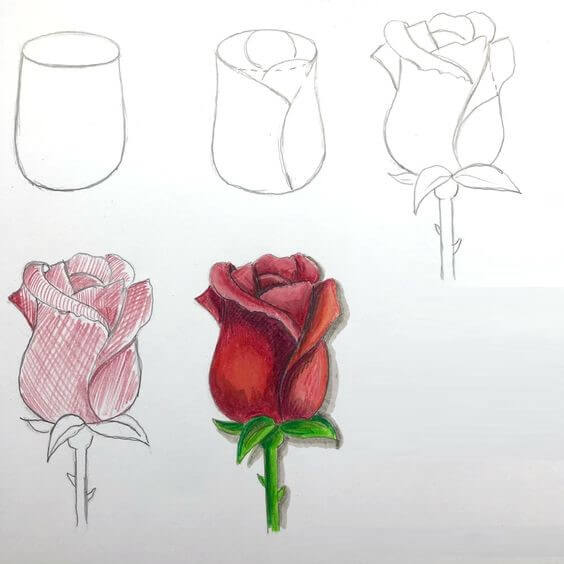 Dibujos de Una rosa - Idea 50