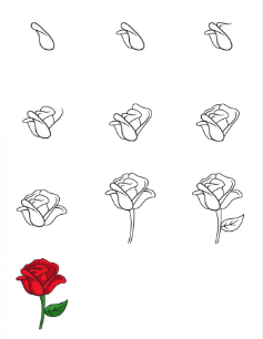 Dibujos de Una rosa - Idea 8