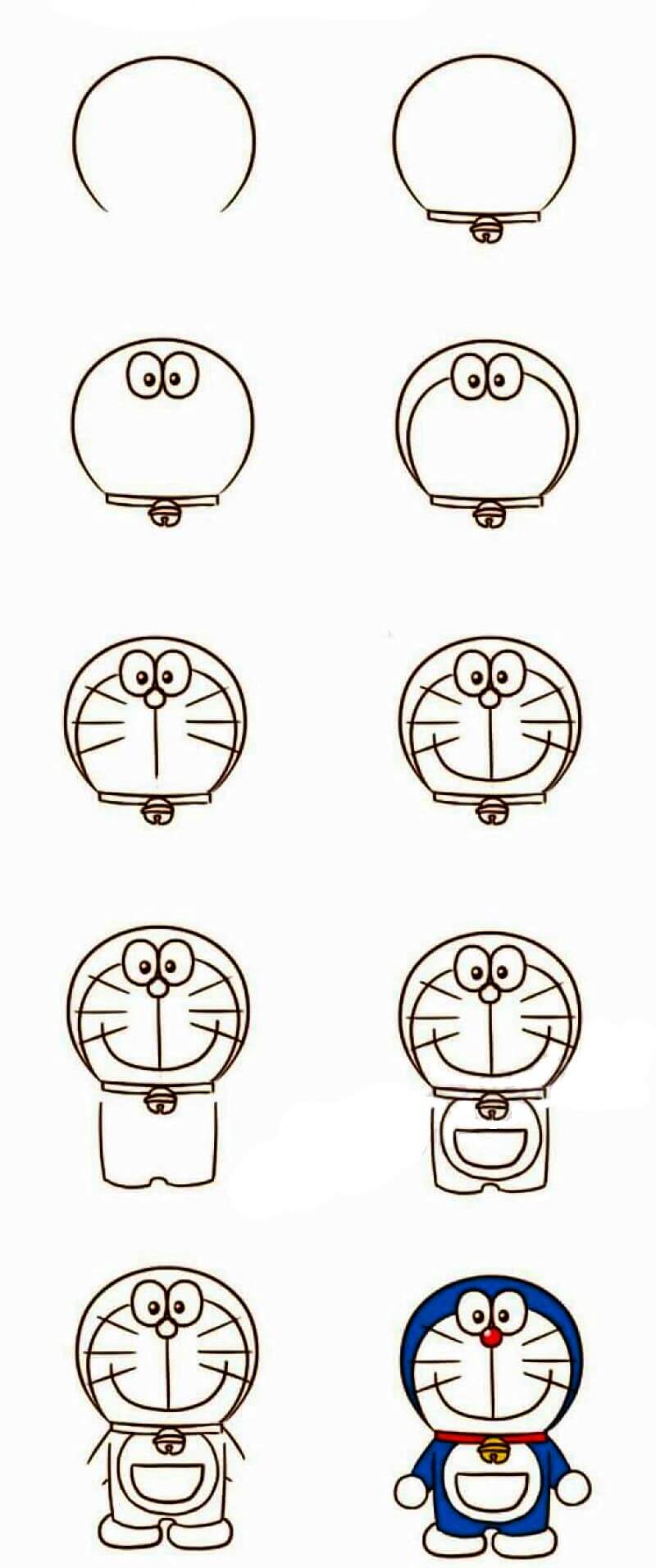 Dibujos de Doraemon fácil