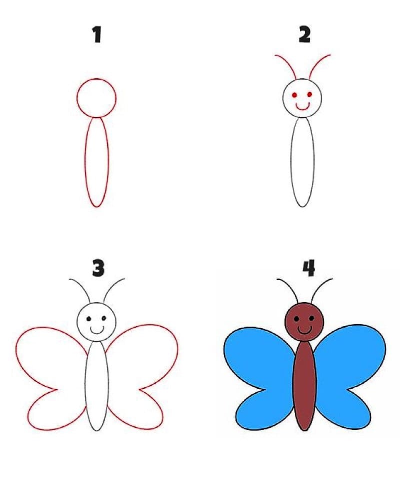 Dibujos de Mariposa muy simple