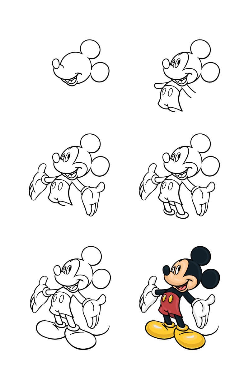 Dibujos de Mickey Mouse Fácil