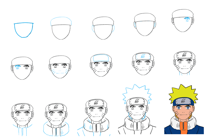 Dibujos de Naruto es sonrisa