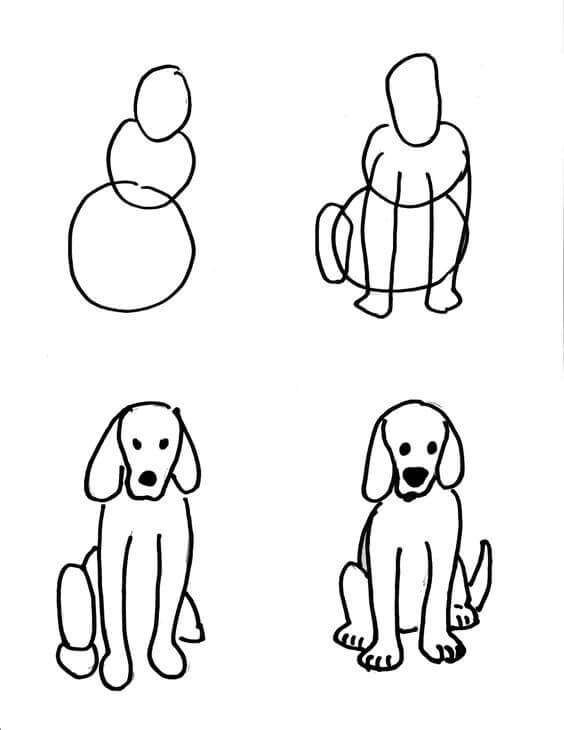 Dibujos de Perro muy simple