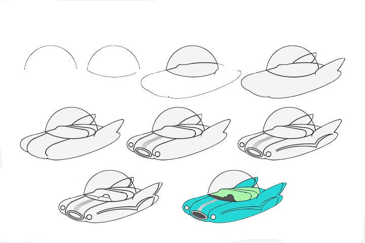 Dibujos de Un coche del futuro