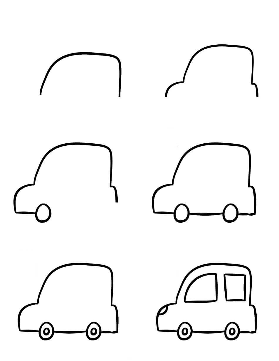 Dibujos de Un coche sencillo