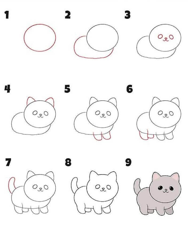 Dibujos de Un gatito encantador