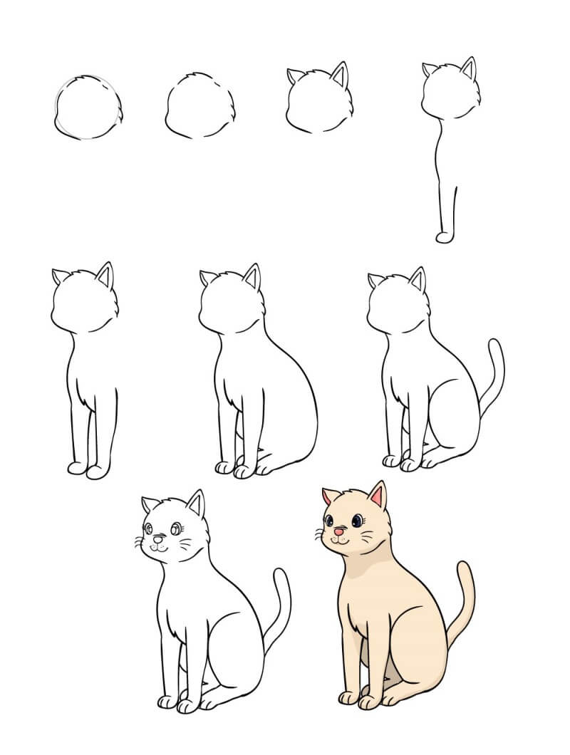 Dibujos de Un Gato – idea 12