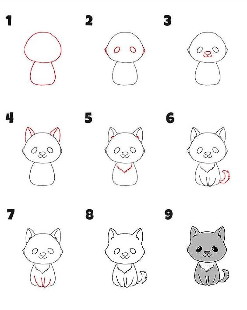 Dibujos de Un gato sencillo