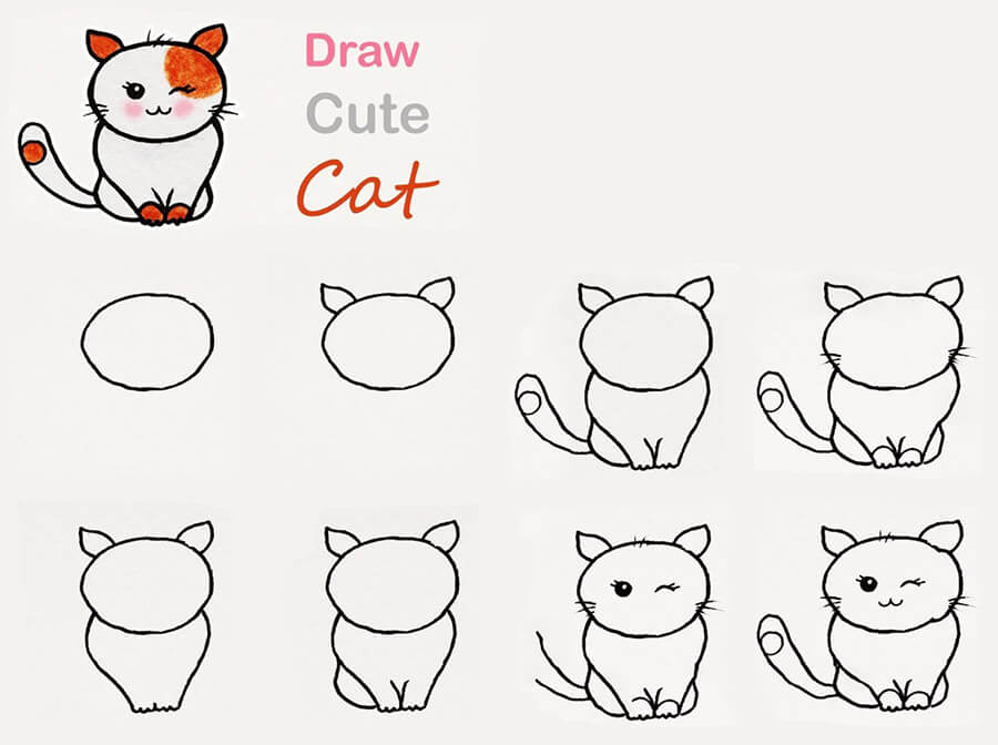 Dibujos de Un lindo gato