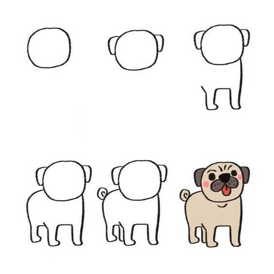 Dibujos de Un perro gordo