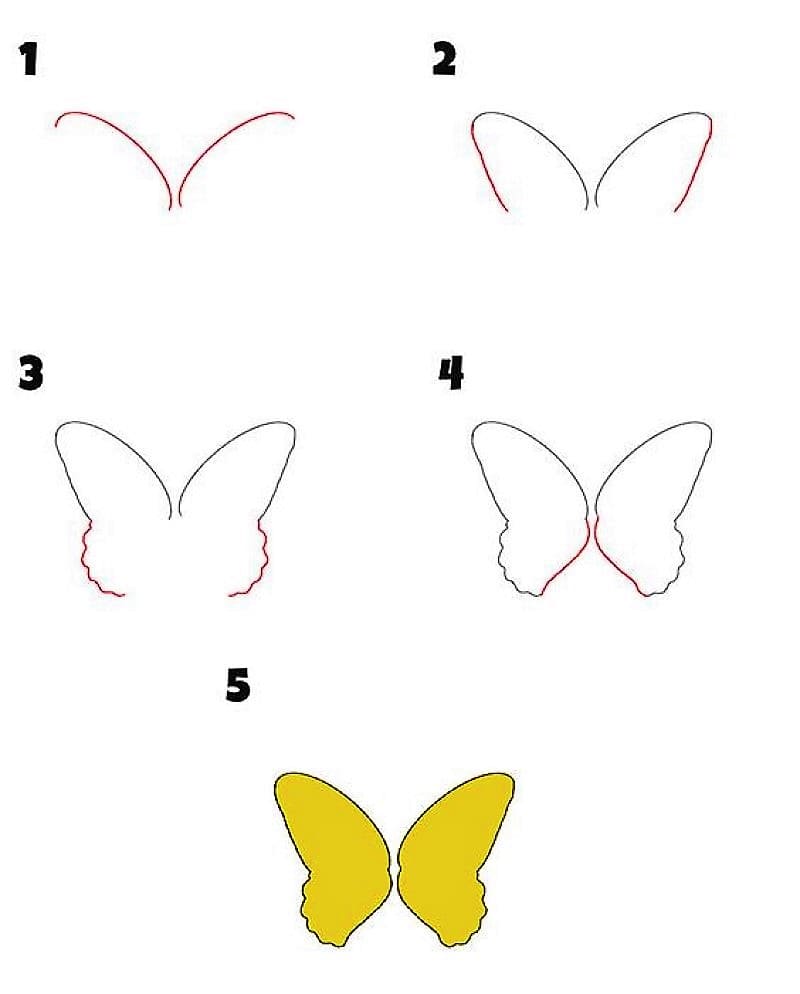 Dibujos de Una mariposa fácil