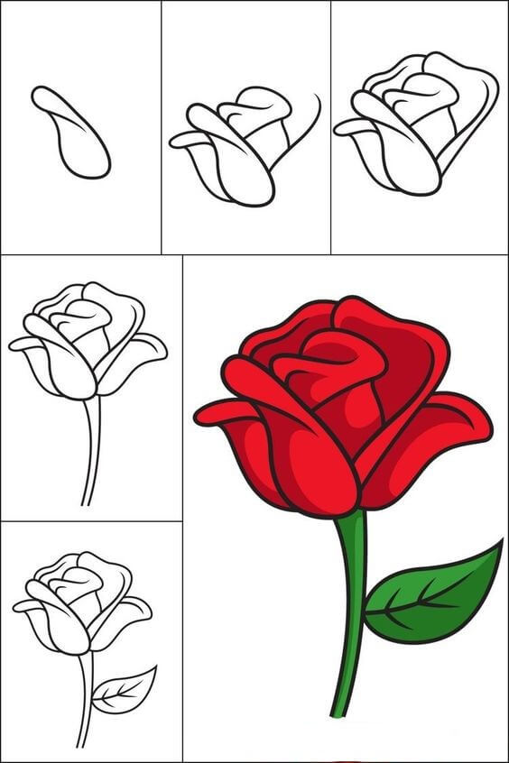 Dibujos de Una rosa - Idea 11