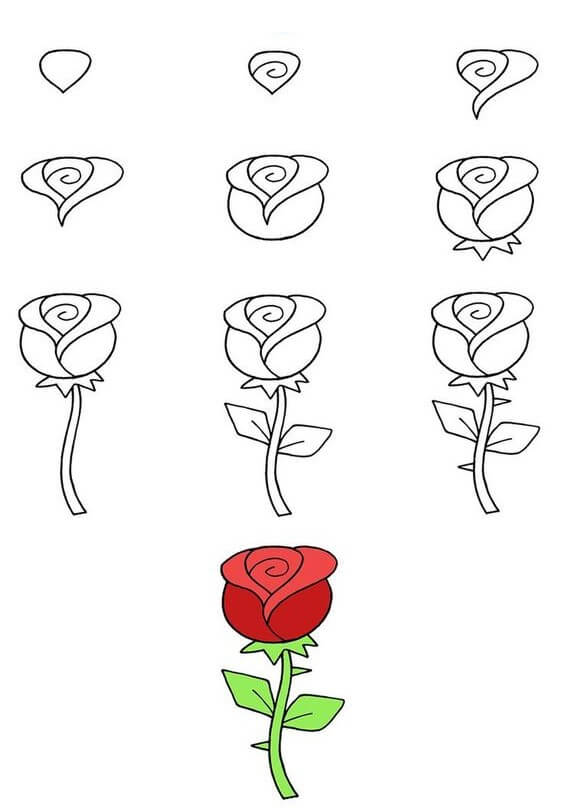 Dibujos de Una rosa - Idea 31