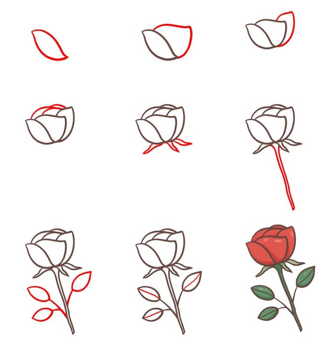 Dibujos de Una rosa - Idea 42