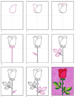 Dibujos de Una rosa - Idea 6