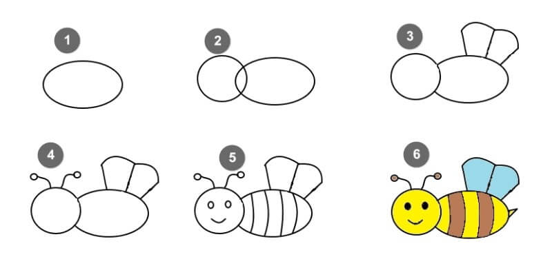 Dibujos de Abejas para niños