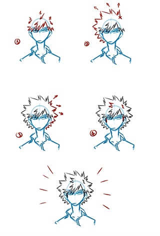 Dibujos de Bakugo en My Hero Academia