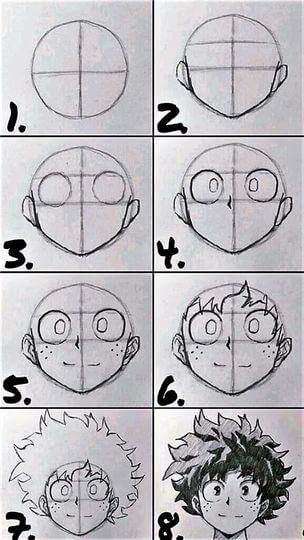 Dibujos de Bosquejo Deku