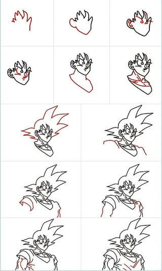 Dibujos de Goku sencillo