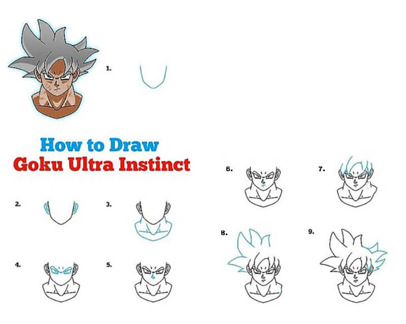 Dibujos de Goku Ultra Instinto