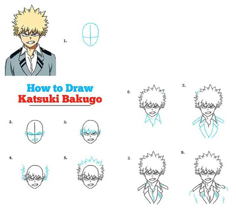 Dibujos de Katsuki Bakugo - Idea 19