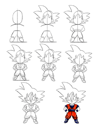 Dibujos de Lindo Goku