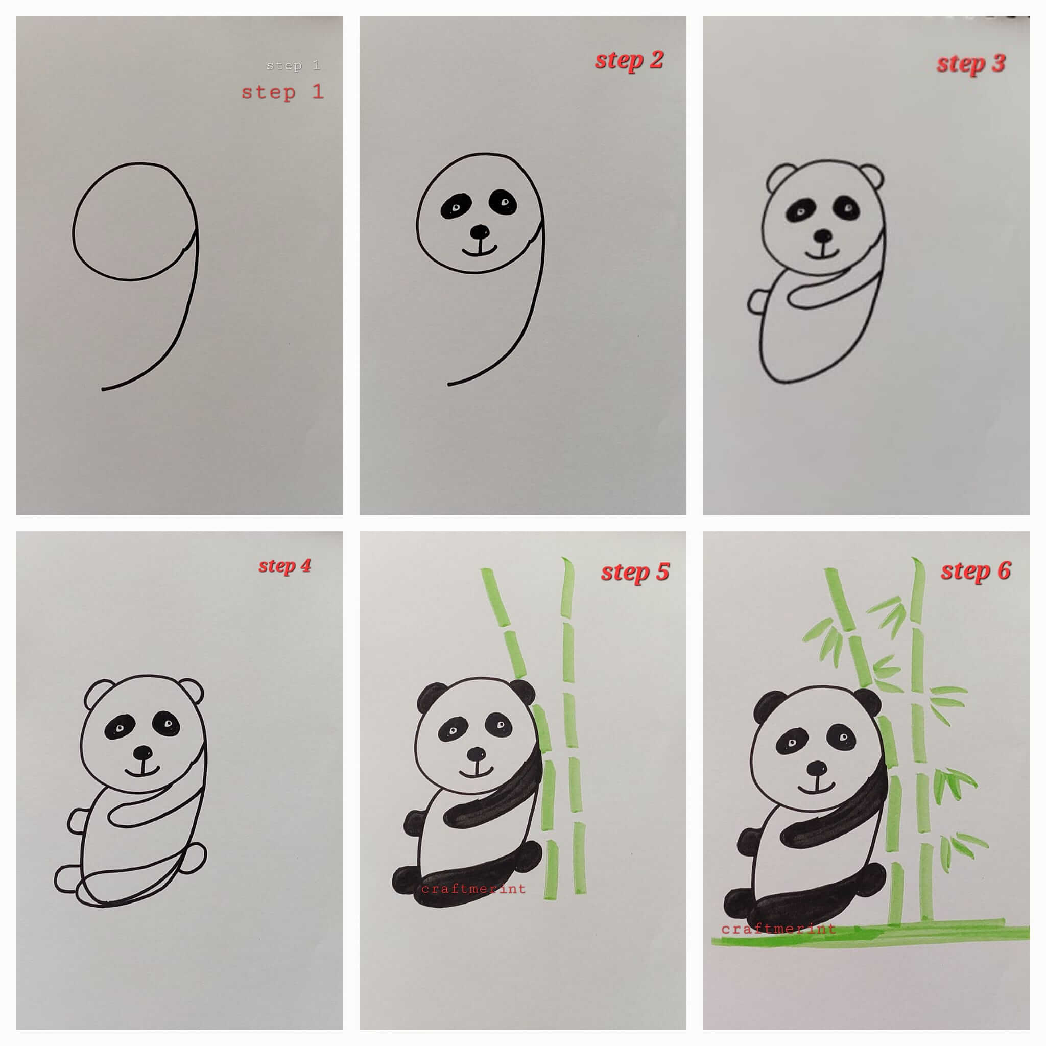 Dibujos de Panda del número 9