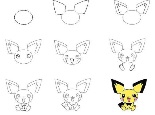 Dibujos de Precioso Pikachu