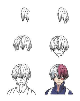 Dibujos de Shoto Todoroki en My Hero Academia