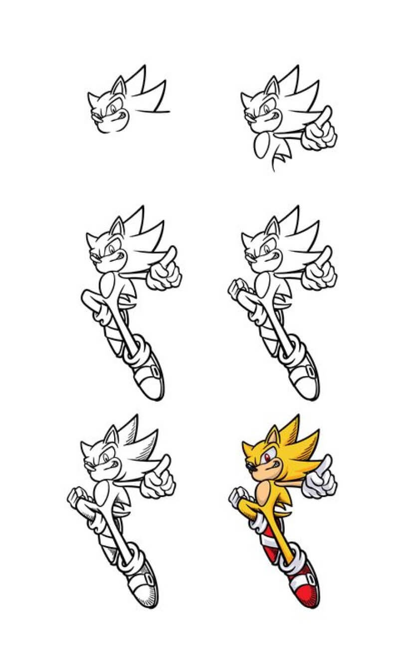 Dibujos de Sonic esta peleando