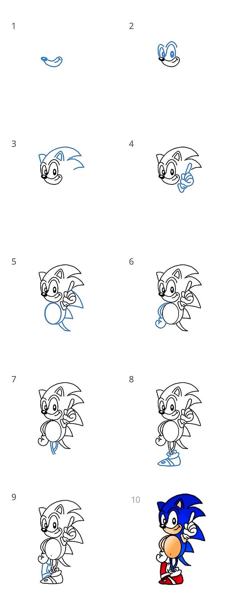 Dibujos de Sonic - Idea 1