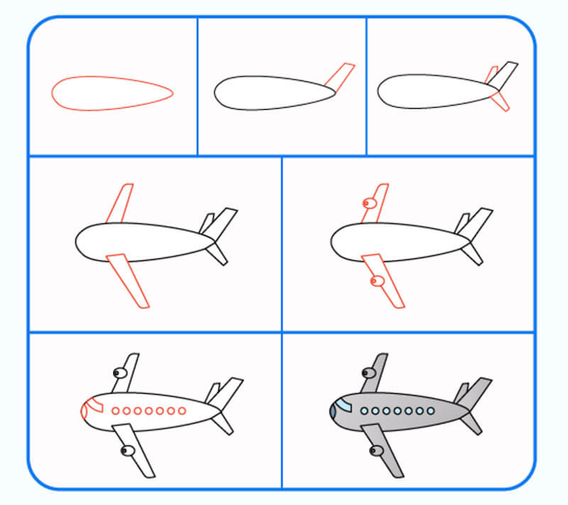 Dibujos de Un avión básico