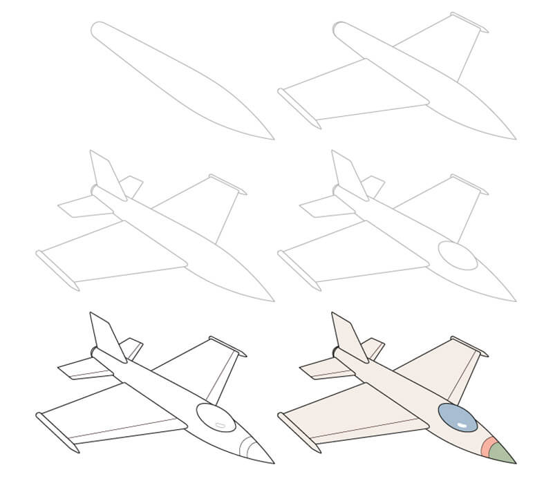 Dibujos de Un avión de combate